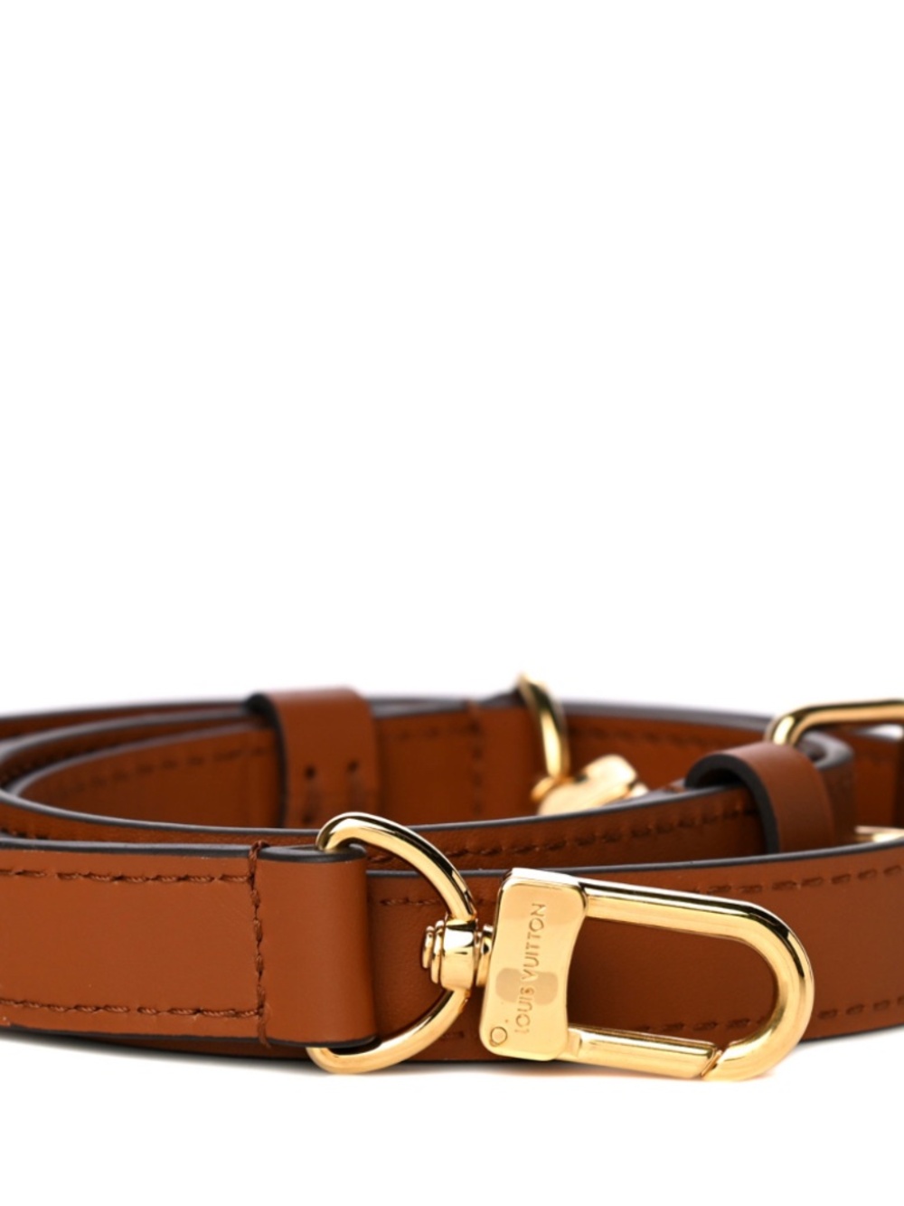 LOUIS VUITTON Calfskin Monogram Fold Tote PM Shoulder Strap Caramel